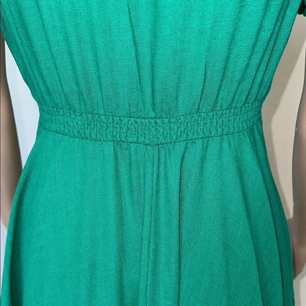 Iris Maxi Green High Low Dress with Button Detail Size 8. - Picture 7 of 16